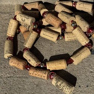Set Of 3 Cork Garland Recycled Christmas Decor 5ft & 7 ft